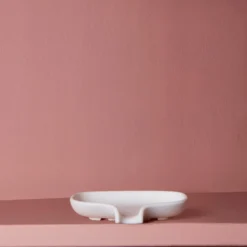 Porte-savon en silicone blanc