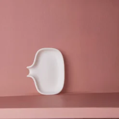 Porte-savon en silicone blanc