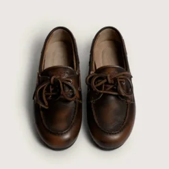 Posa - Mocassins Bateau Brossé - Café