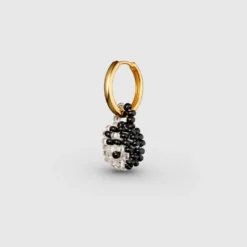 Pura Utz - Boucles d'oreilles Ying Yang - Noir et Blanc
