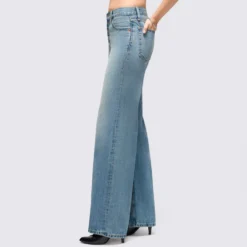 RE/DONE - Jeans Mid Rise Wide Leg - Authentica Indigo