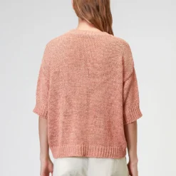 Roberto Collina - T-Shirt en Maille - Pêche