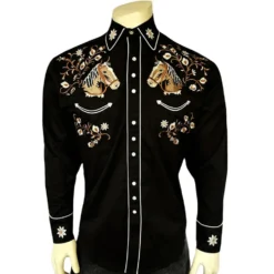 Rockmount - Chemise Horsehead Floral Western - Noir