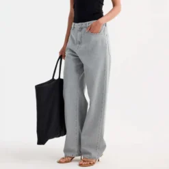 Rohe - Jeans Baggy Fit Denim - Gris délavé