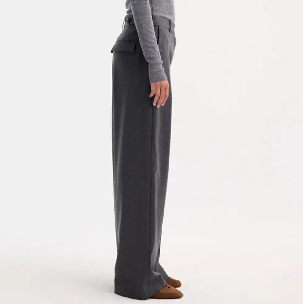 Rohe - Pantalon Large - Gris foncé