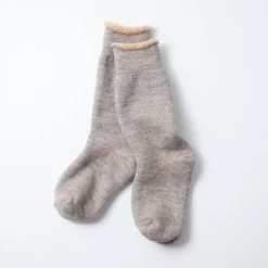 Rototo - Chaussettes double face - Gris/Marron