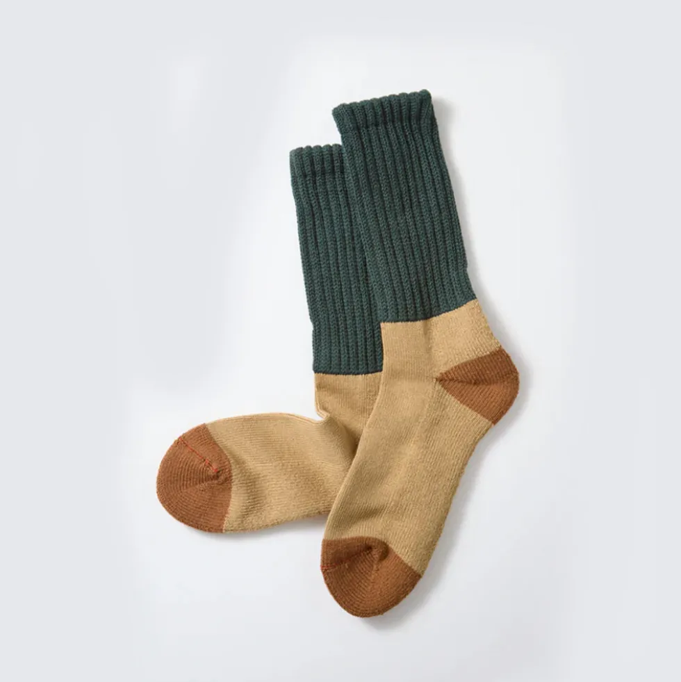 Rototo - Chaussettes multicolores - Vert/Kaki
