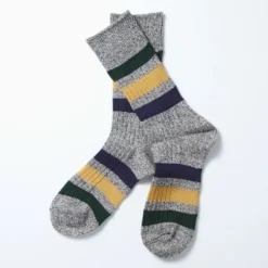 Rototo - Chaussettes à rayures - Gris foncé