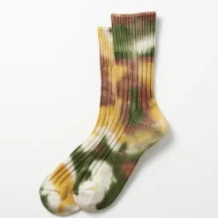 Rototo - Chaussettes Tie and dye - Vert/Jaune/Rouge