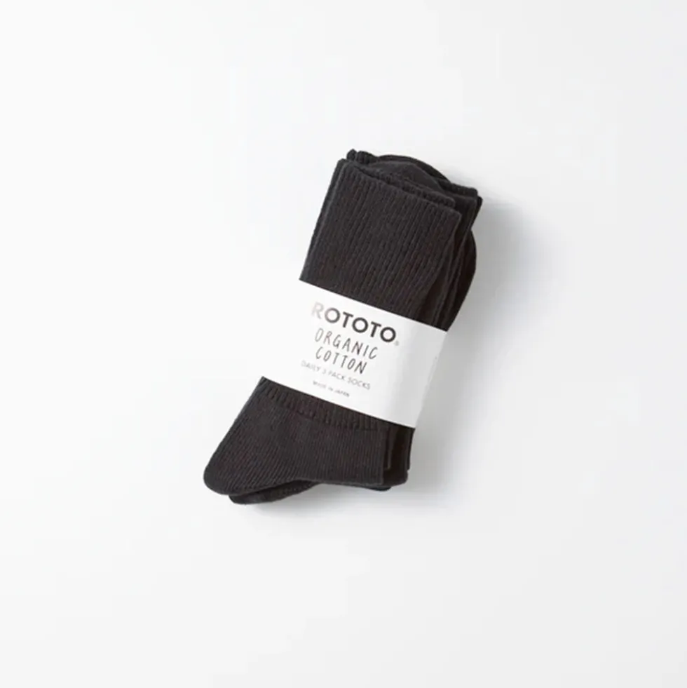 Rototo - Pack 3 chaussettes - Noir