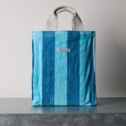Sac éponge - Rayures Bleu