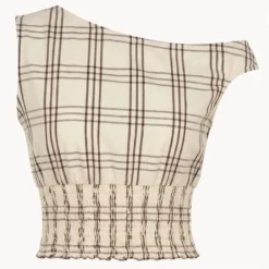 Saheli Women - Top Nasibi - Blanc & Marron