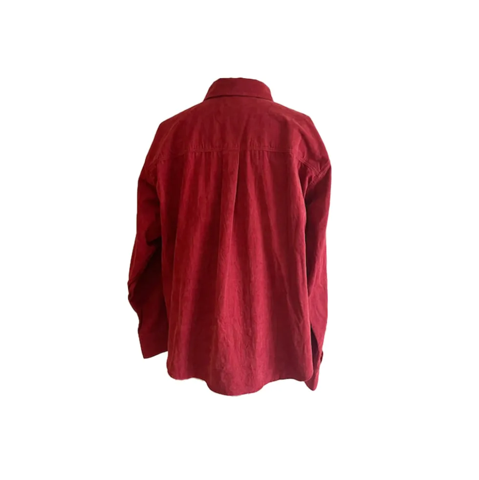 Sarahwear - Chemise Ranch en velours côtelé – Rouge