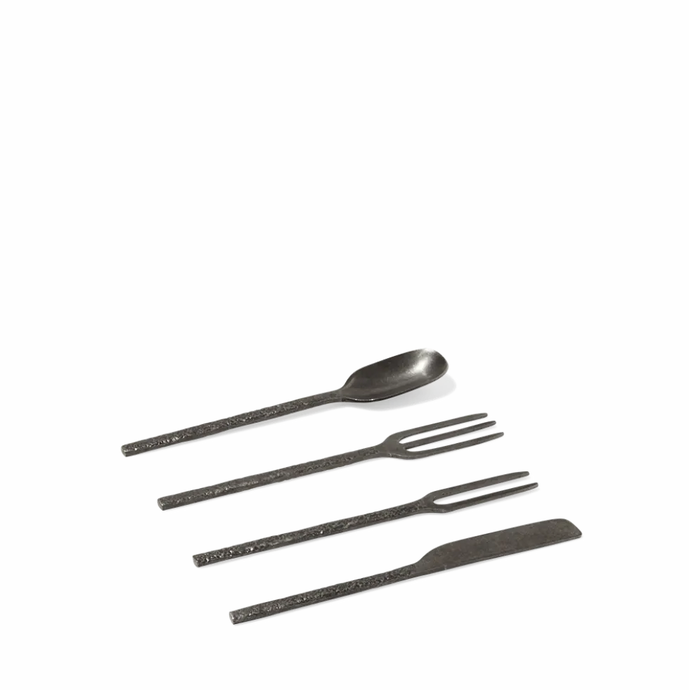 Serax - Couteau en métal martelé - Anthracite - La Nouvelle Table