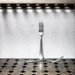 Serax - Fourchette à dessert Surface en acier inoxydable mat