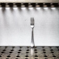 Serax - Fourchette à dessert Surface en acier inoxydable mat