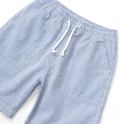 Service Works - Short Chef Seersucker - Bleu à rayures