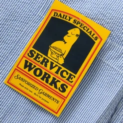 Service Works - Veste Server Suit Seersucker - Bleu à rayures