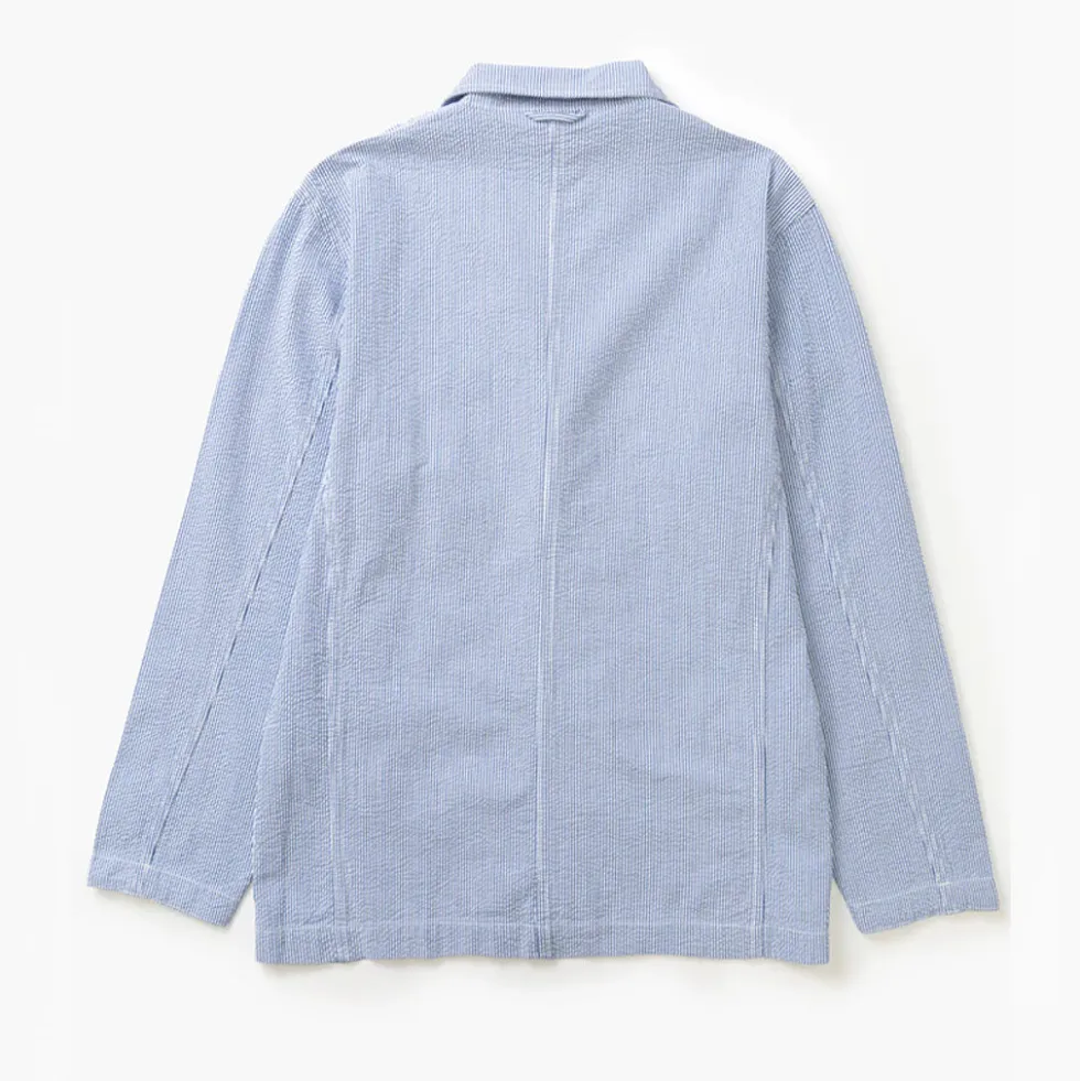 Service Works - Veste Server Suit Seersucker - Bleu à rayures