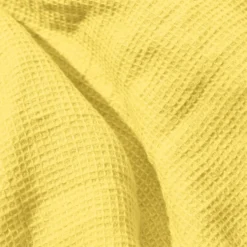 Serviette de bain en lin - Nid d'abeille - Jaune Citronnade