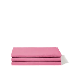 Serviette de bain en lin - Nid d'abeille - Rose Garance