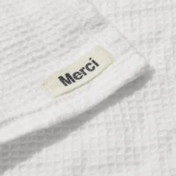 Serviette de bain en lin - Nid d'abeille - Blanc Optique