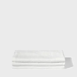Serviette de bain en lin - Nid d'abeille - Blanc Optique