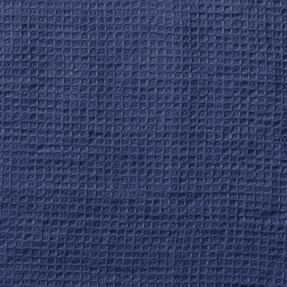 Serviette de bain en lin - Nid d'abeille - Bleu Pacifique