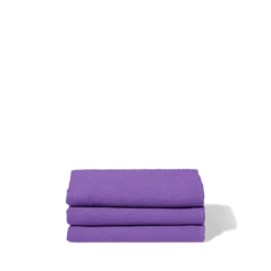 Serviette de bain en lin - Nid d'abeille - Violet Orage