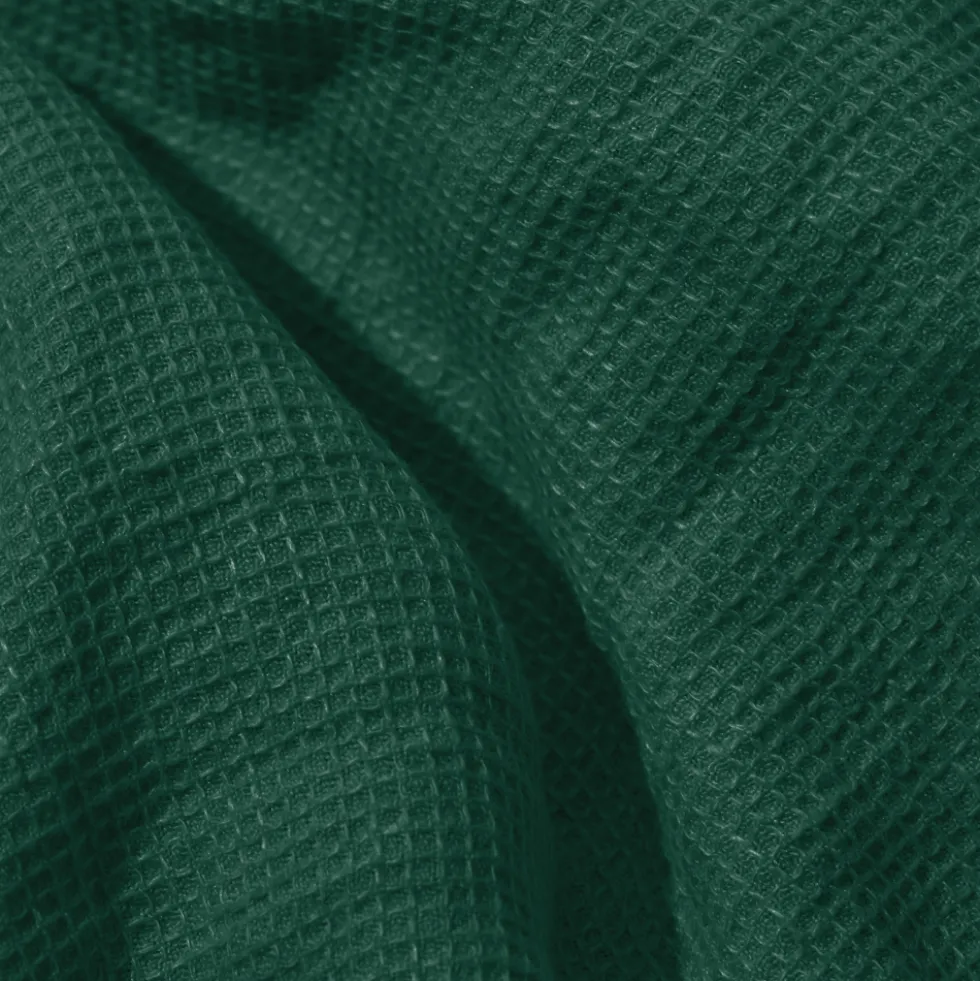 Serviette de bain en lin - Nid d'abeille - Vert Séquoia