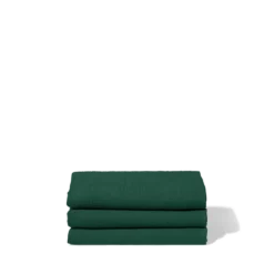 Serviette de bain en lin - Nid d'abeille - Vert Séquoia