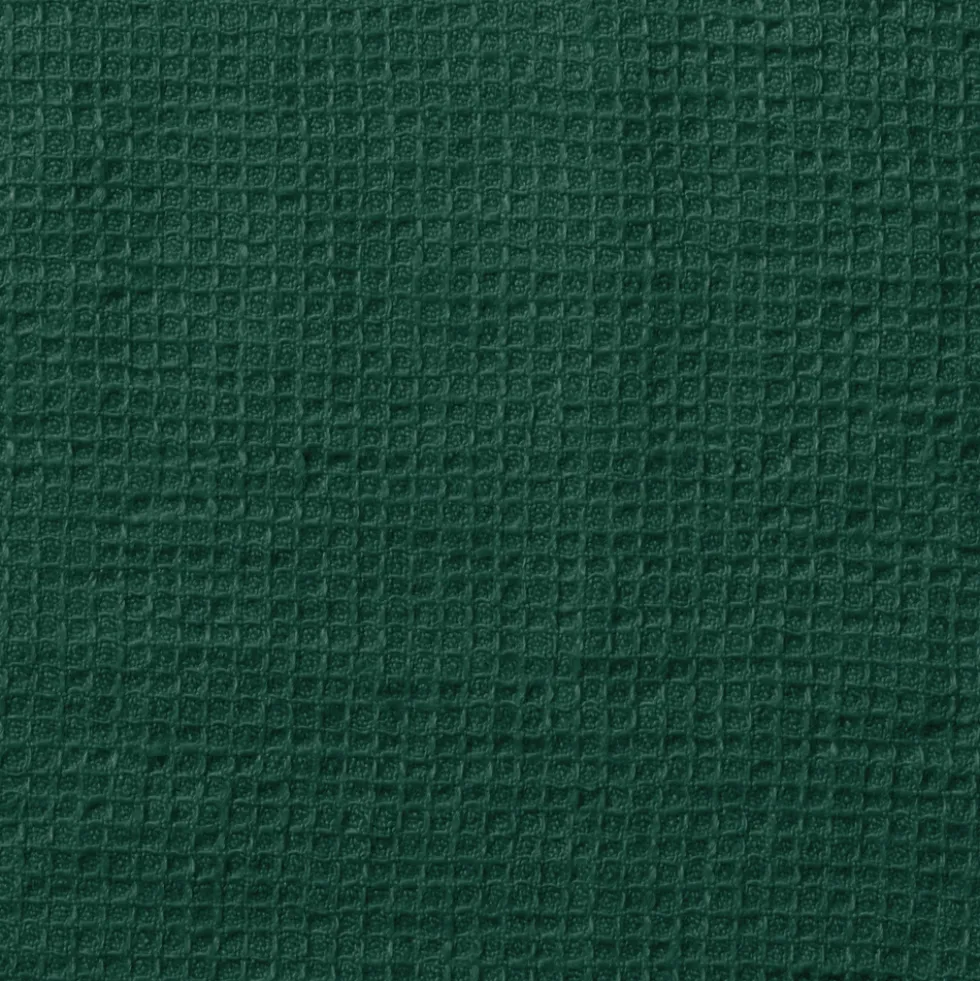 Serviette de bain en lin - Nid d'abeille - Vert Séquoia