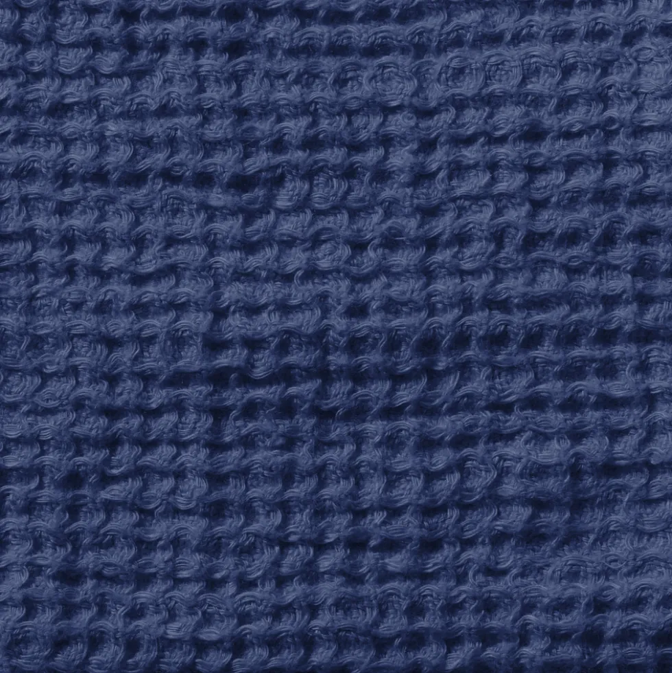 Serviette de bain en lin - Waffle - Bleu Pacifique