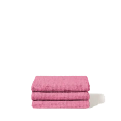 Serviette de bain en lin - Waffle - Rose Garance