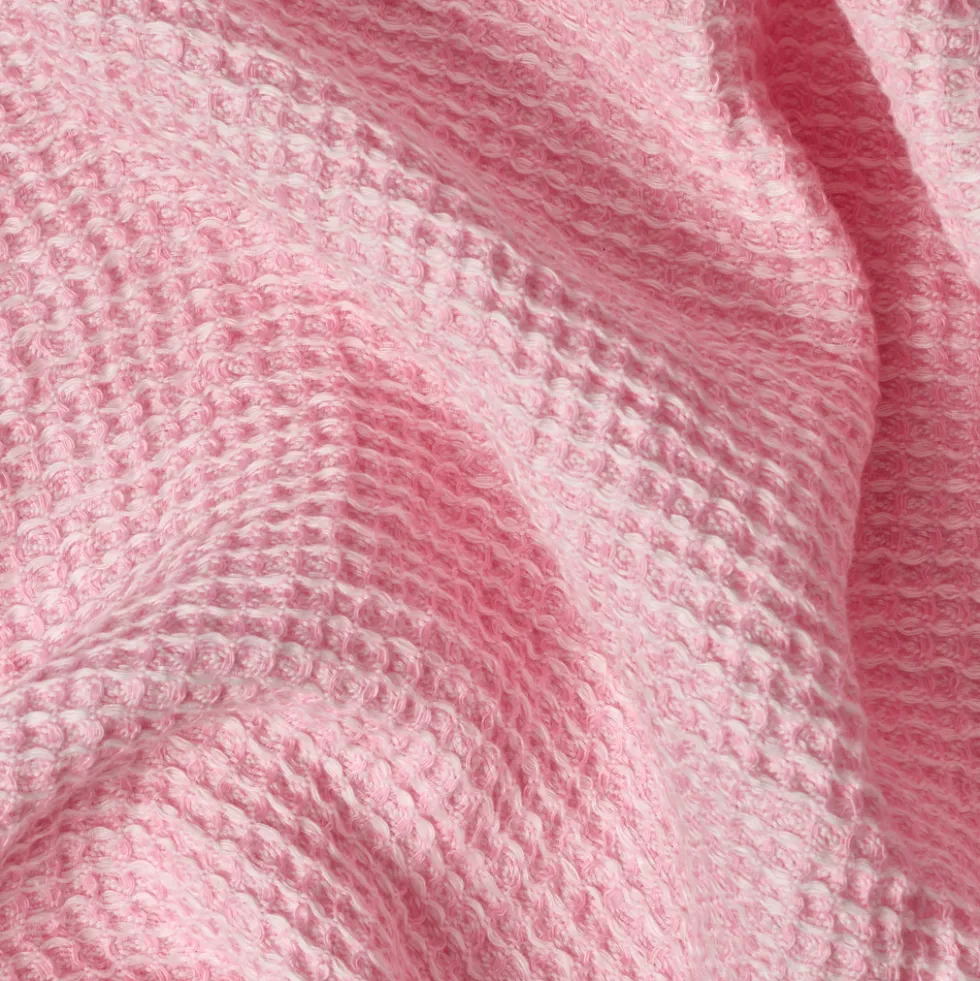 Serviette de bain en lin - Waffle - Rose Granité
