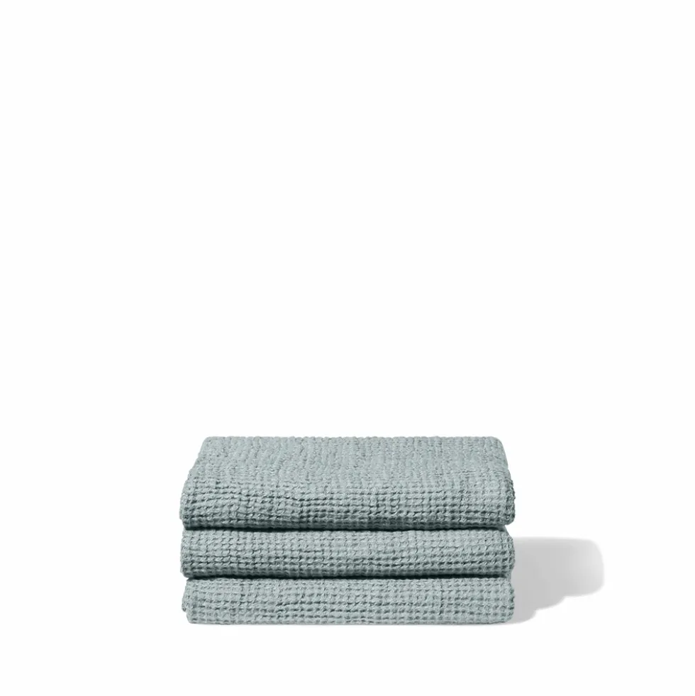 Serviette de bain en lin - Waffle - Gris Vésuve