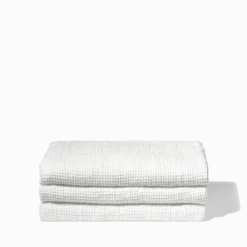 Serviette de bain en lin - Waffle - Blanc Optique