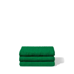 Serviette de bain en lin - Waffle - Vert Potager
