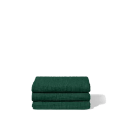 Serviette de bain en lin - Waffle - Vert Séquoia