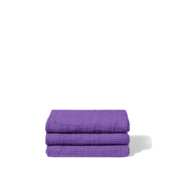 Serviette de bain en lin - Waffle - Violet Orage
