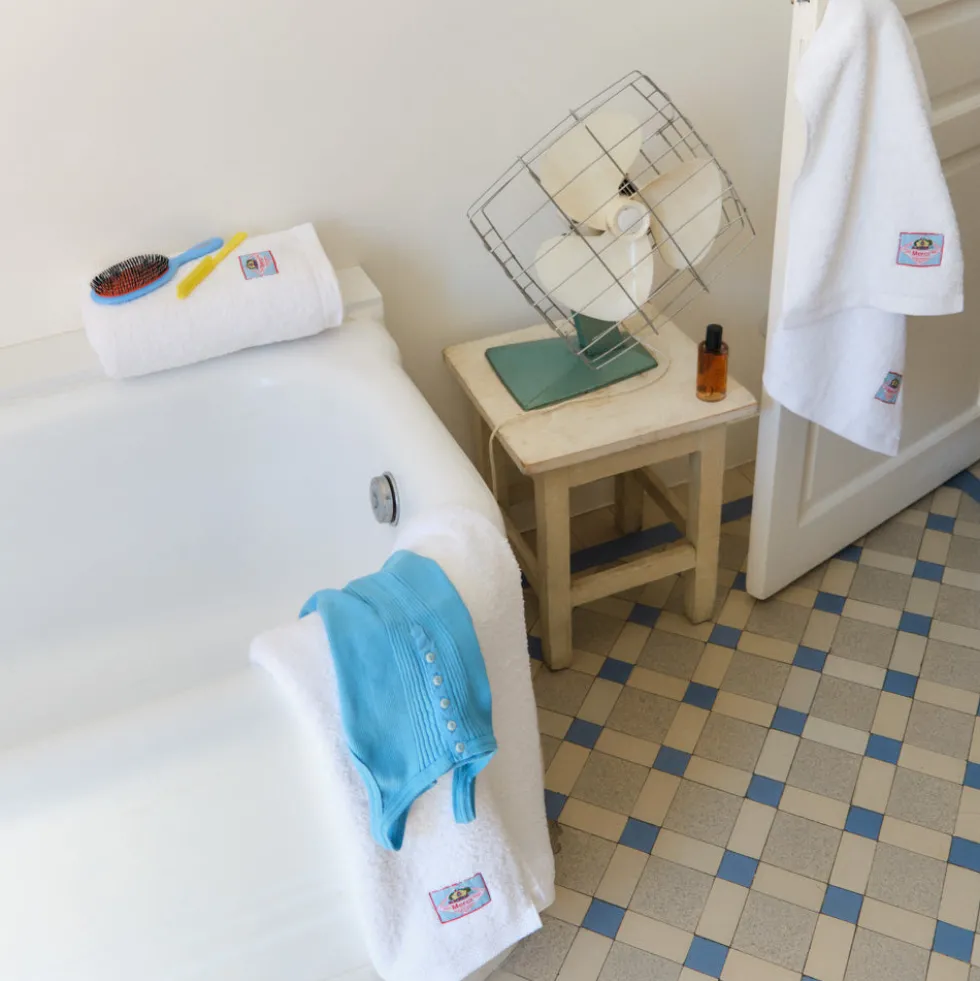 Serviette de bain en éponge - Blanc Brume