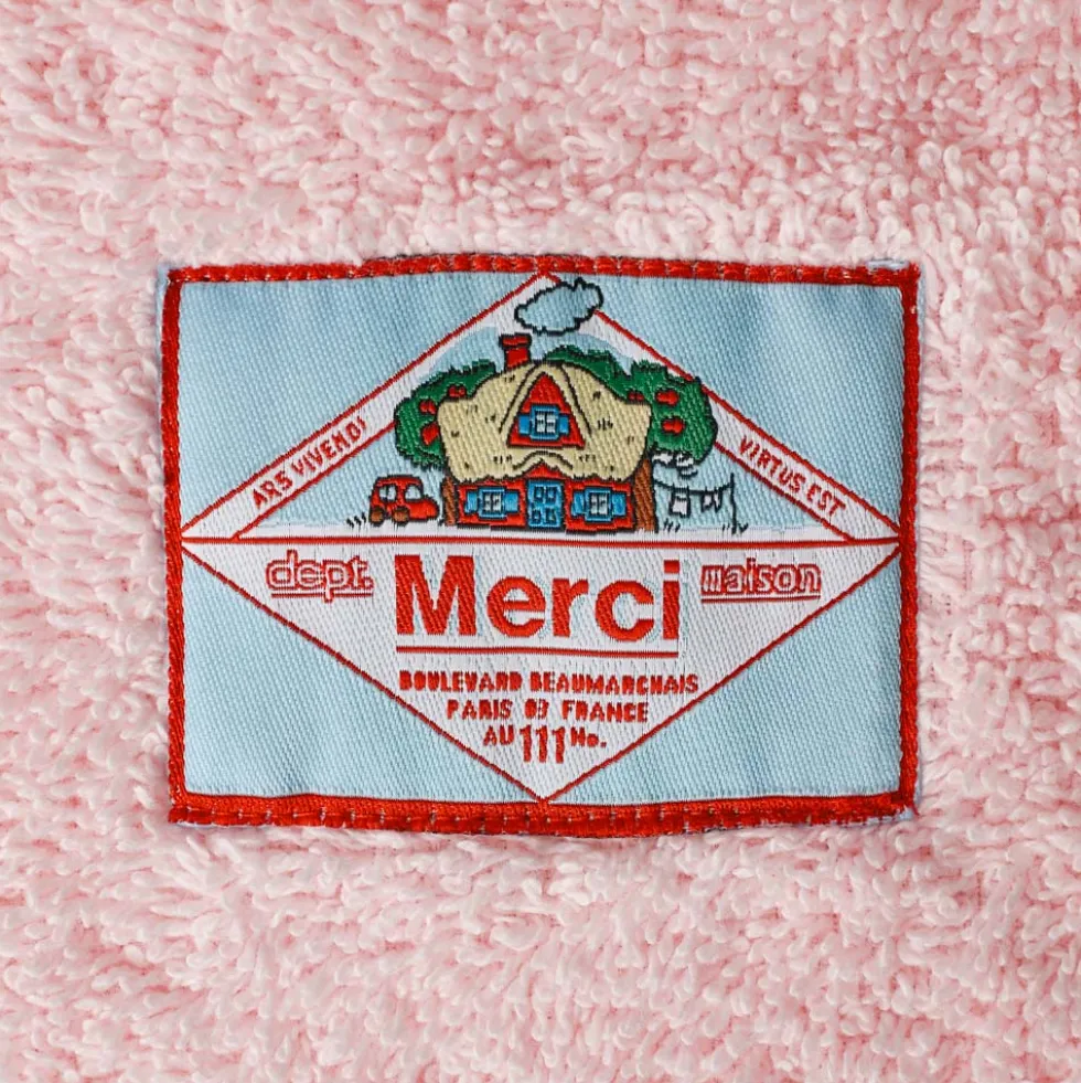 Serviette de bain en éponge - Rose Aube