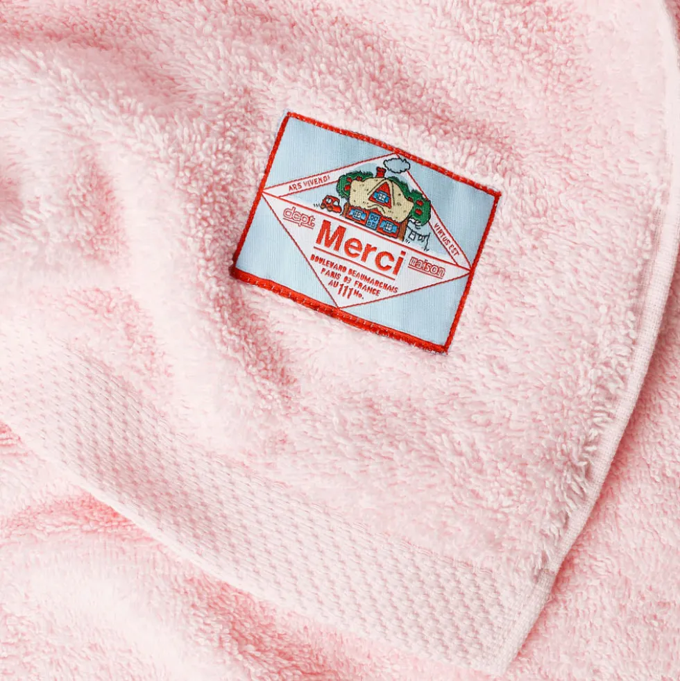 Serviette de bain en éponge - Rose Aube