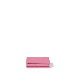 Serviette de bain invité en lin - Nid d'abeille - Rose Garance