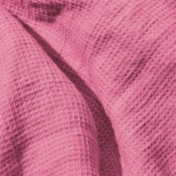 Serviette de bain invité en lin - Nid d'abeille - Rose Garance