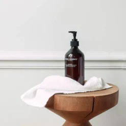 Serviette de bain invité en lin - Nid d'abeille - Blanc Optique