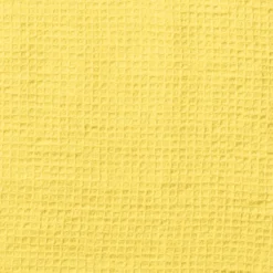Serviette de bain invité en lin - Nid d'abeille - Jaune Citronnade