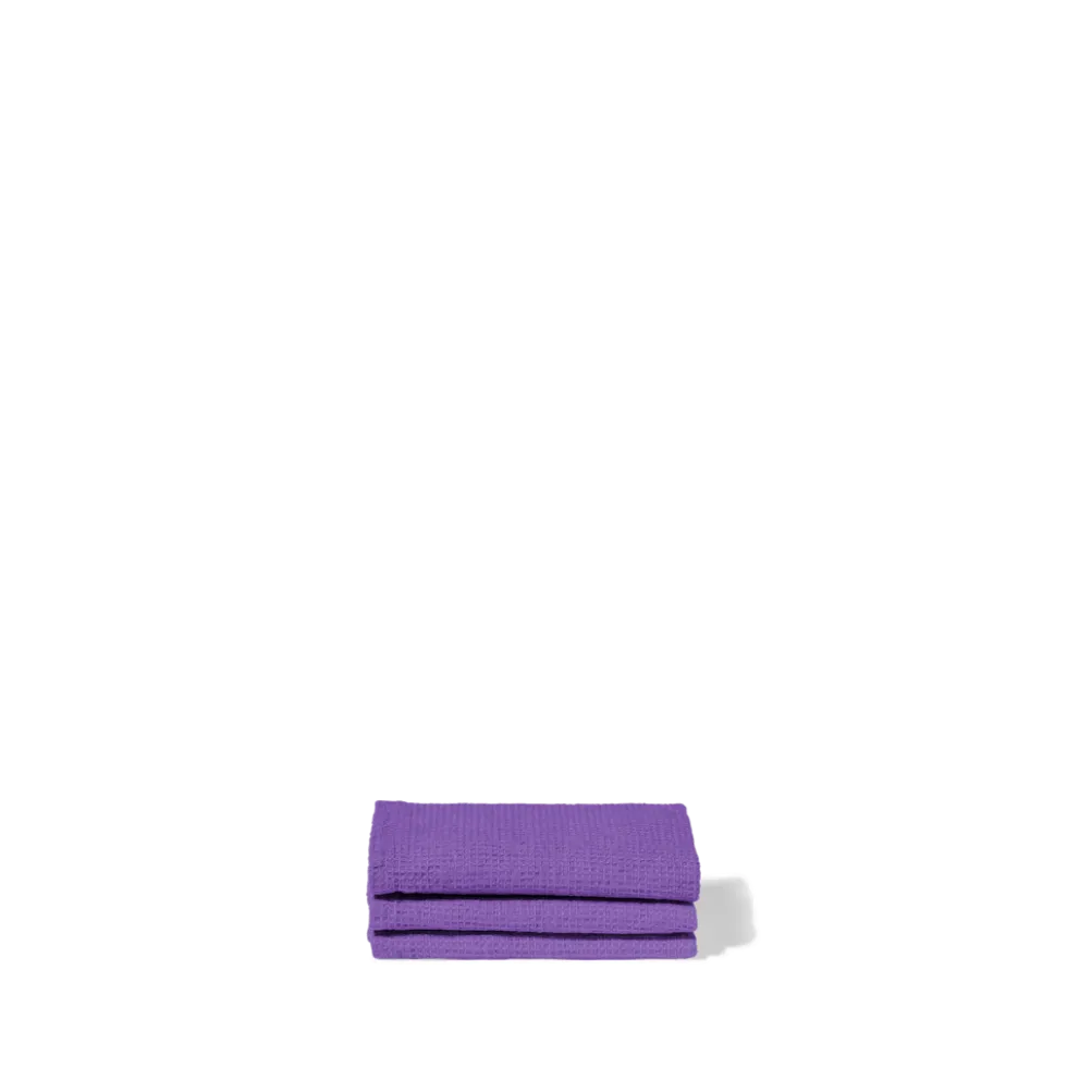 Serviette de bain invité en lin - Violet Orage