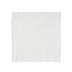 Serviette de table en lin lavé - Blanc Optique