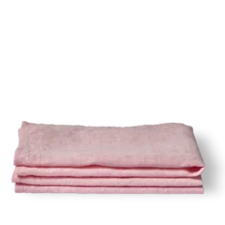 Serviette de table en lin lavé - Rose Granité